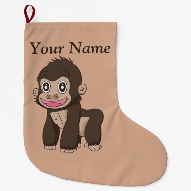 Monkey Christmas Stocking (Front)
