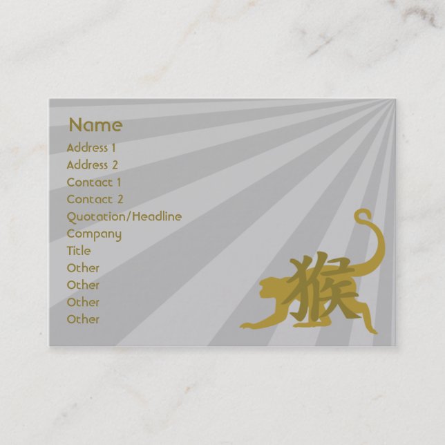 Monkey - Chubby Business Card (Front)