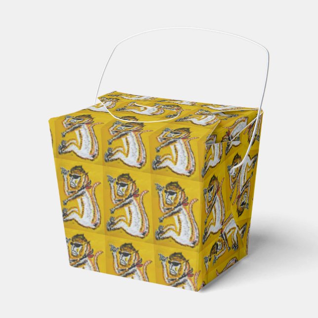 Monkey Circus Art Favor Box (Front Side)