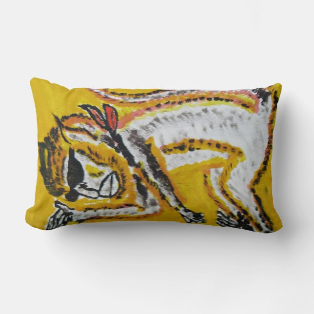 Monkey Circus Art Lumbar Pillow (Front)