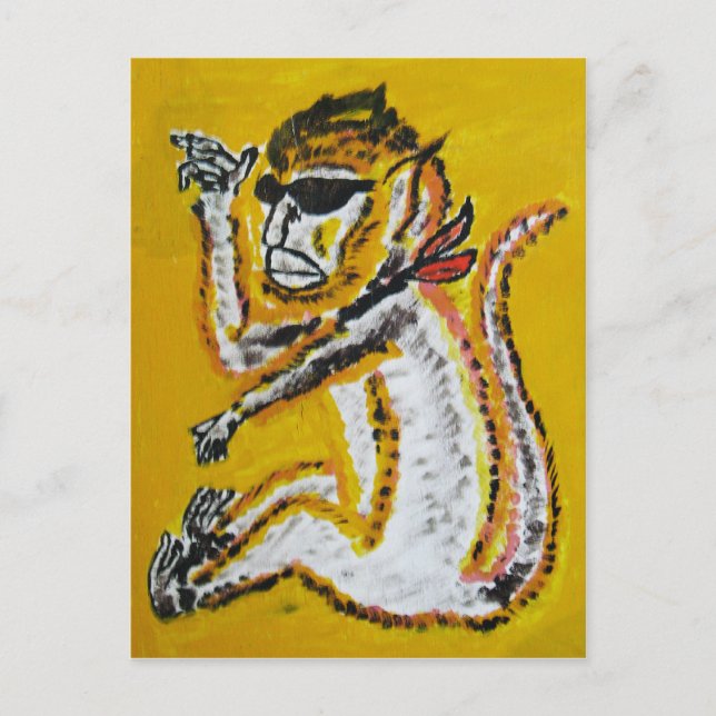 Monkey Circus Art Postcard (Front)