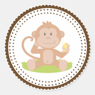 Monkey Classic Round Sticker