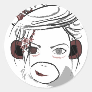 monkey. classic round sticker