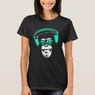 Monkey Cooler Monkey DJ Headphones  Idea Party Mus T-Shirt