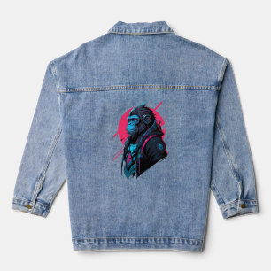 Monkey cyberpunk denim jacket