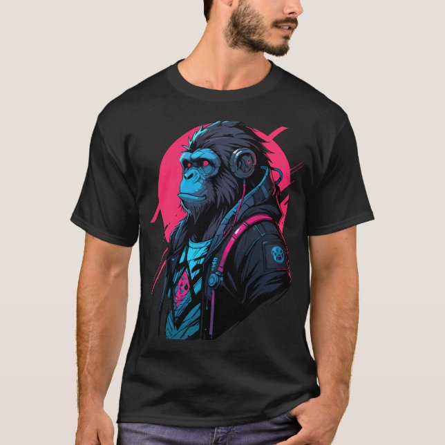 Monkey cyberpunk T-Shirt (Front)
