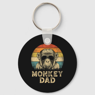 Monkey Dad Monkey Lovers Daddy Father's Day Keychain