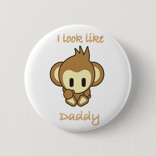 Monkey.daddy 2 Inch Round Button (Front)