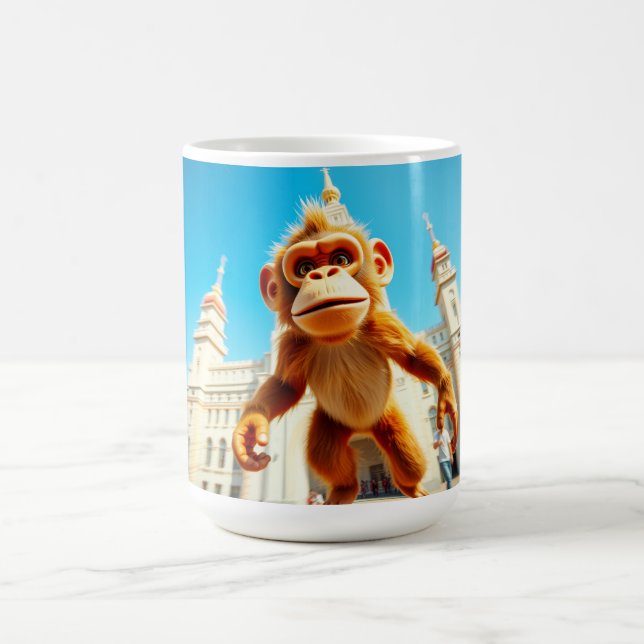 Monkey Design Coffee Mug (Center)