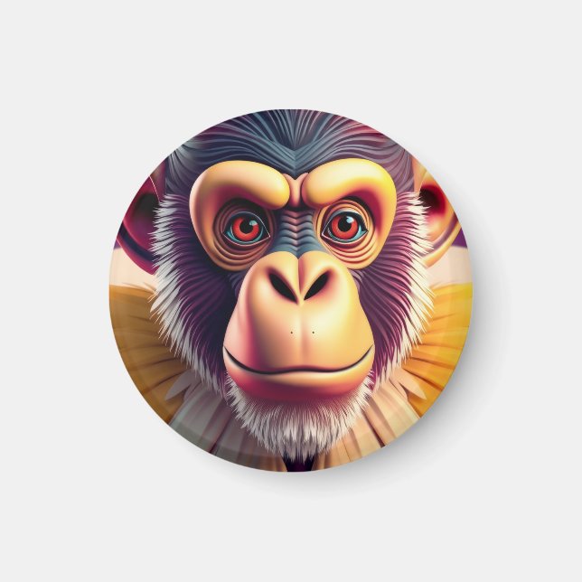 Monkey Design Magnet (Front)