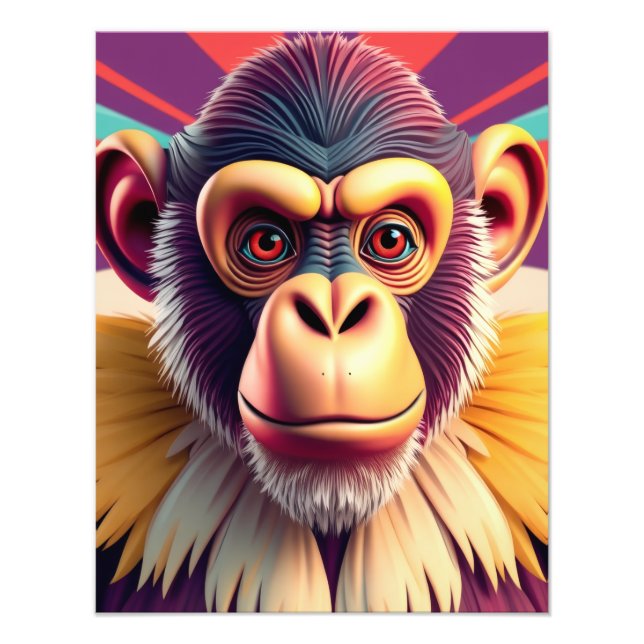 Monkey Design Photo Print (Front)