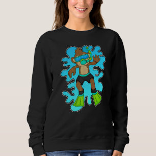 Monkey Diving Snorkel Swimming goggles Sweatshirt