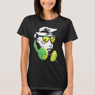 Monkey Dj With Headphones And Sunglasses Party T-Shirt