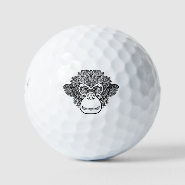 Monkey Doodle Face Golf Balls (Front)