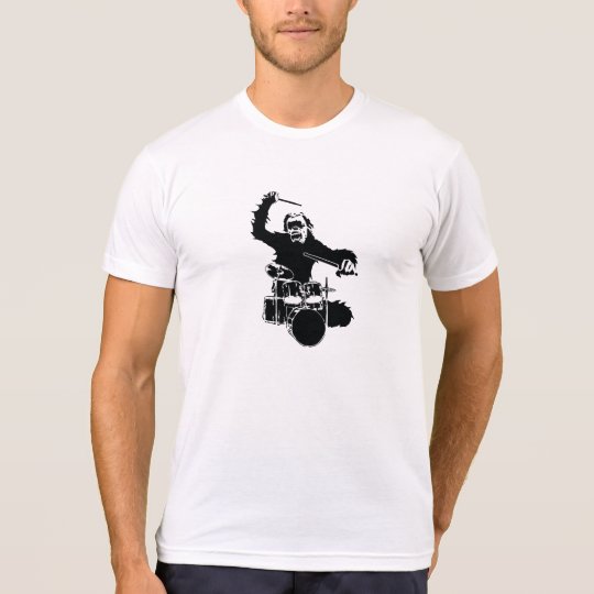 Monkey Drummer Funny T-Shirt