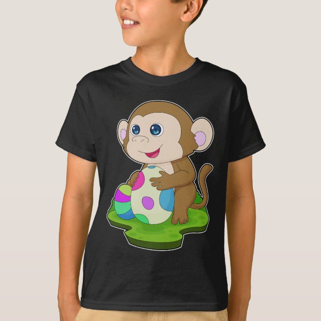Monkey Easter Easter eggs T-Shirt (Front)