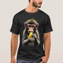 Monkey eating banana