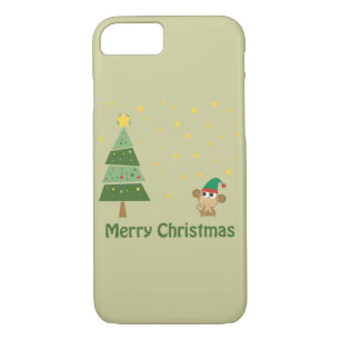 Monkey Elf Christmas Scene Case-Mate iPhone Case