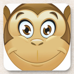 monkey emoji coaster