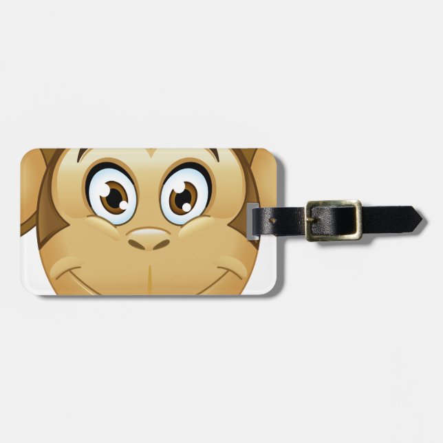 monkey emoji luggage tag (Front Horizontal)