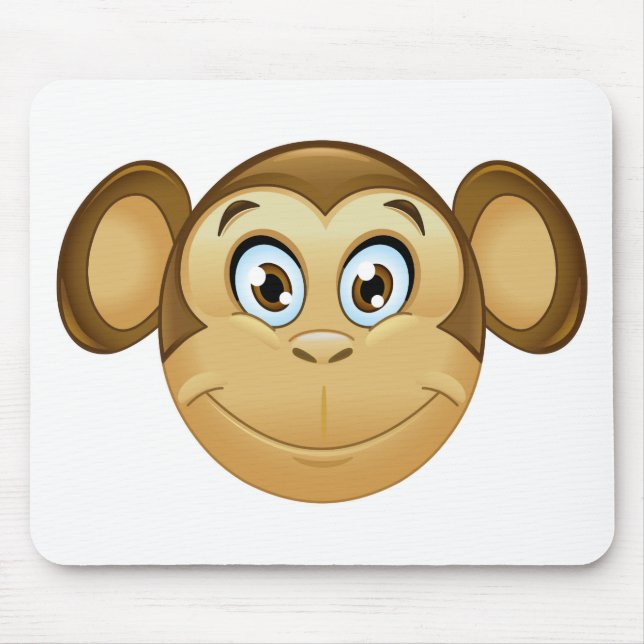 monkey emoji mouse pad (Front)