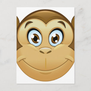 monkey emoji postcard