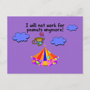 Monkey Escapes Circus Postcard