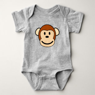 Monkey Face Baby One-Piece T-Shirt Bodysuit