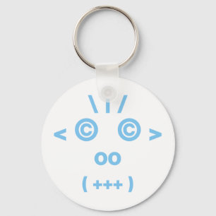 Monkey Face (Blue) Keychain