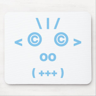 Monkey Face (Blue) Mouse Pad