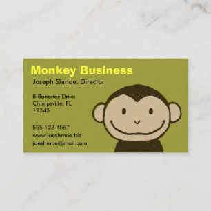 Monkey Face Business Card