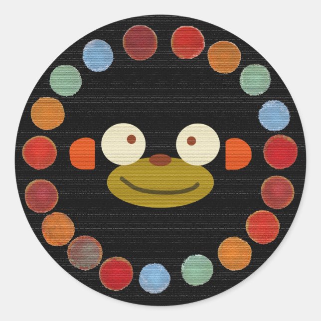 Monkey Face! Classic Round Sticker (Front)