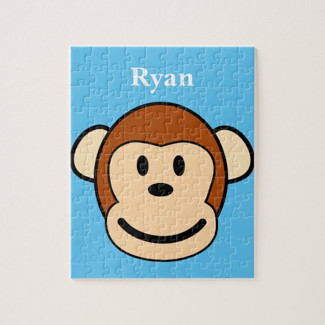Monkey Face Personalized Jigsaw Puzzle (Vertical)