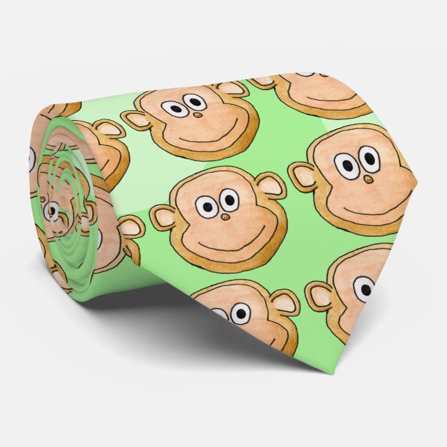 Monkey Face. Tie (Rolled)