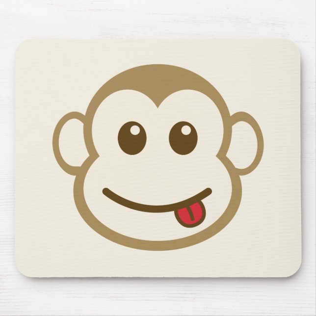 Monkey Face Vector Art Mouse Pad (Front)