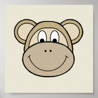 Monkey Faces Poster