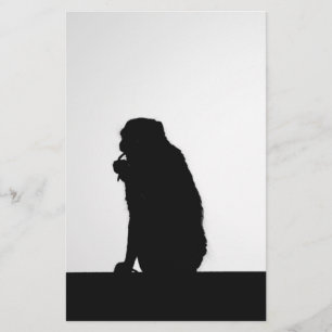 Monkey flossing silhouette photo