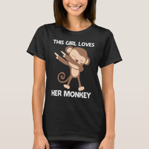 Monkey For Girls Mom Ape Zoo Wild Animal T-Shirt