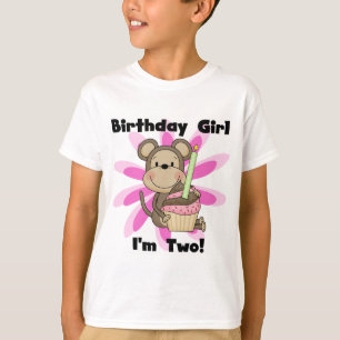 Monkey Girl 2e Anniversaire Tshirts et cadeaux