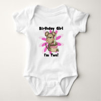 Monkey Girl 2nd Birthday Tshirts and Gifts