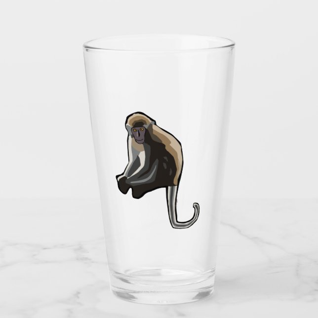 Monkey - Glass Tumbler (Front)