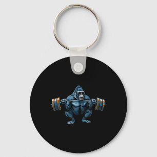 Monkey Gorilla Bodybuilding Muscles Fitness Gym 1 Keychain