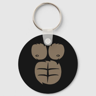 Monkey Gorilla Costume Tee Animal Belly Fancy Dres Keychain