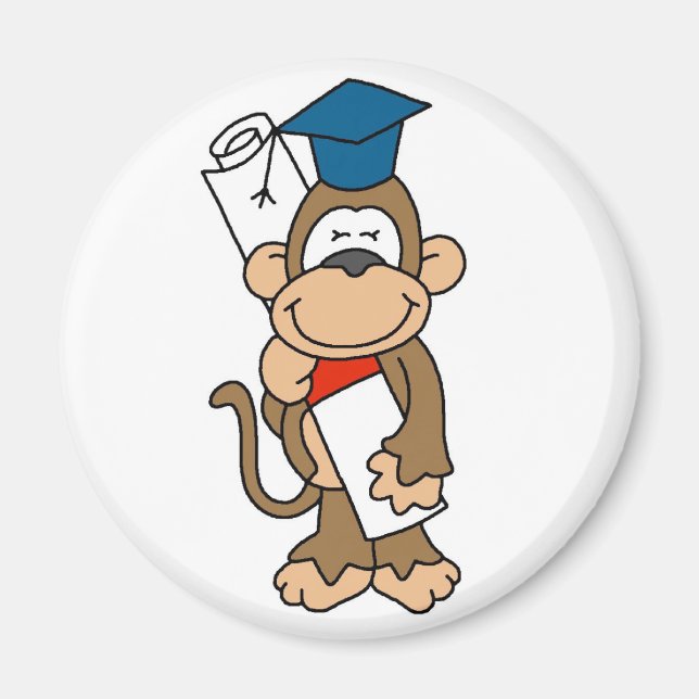 Monkey Graduate Tshirts and Gifts Magnet (Front)