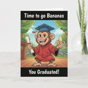 Monkey Graduation Card