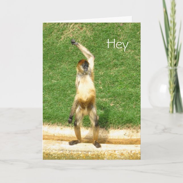 Monkey greeting card (Front)
