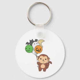 Monkey Halloween Balloons For Kids Cute Monkeys Keychain