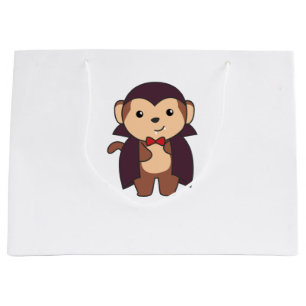 Monkey Halloween Cute Devil Kids Vampire Costume Large Gift Bag