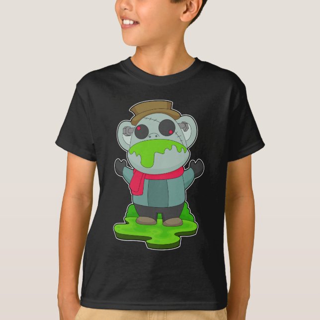 Monkey Halloween Zombie T-Shirt (Front)