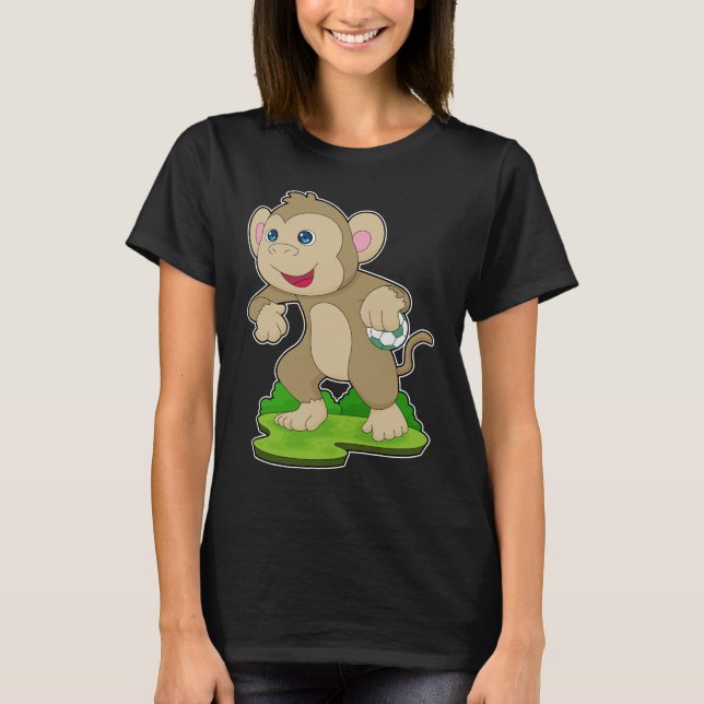 Monkey Handball player Handball T-Shirt (Front)